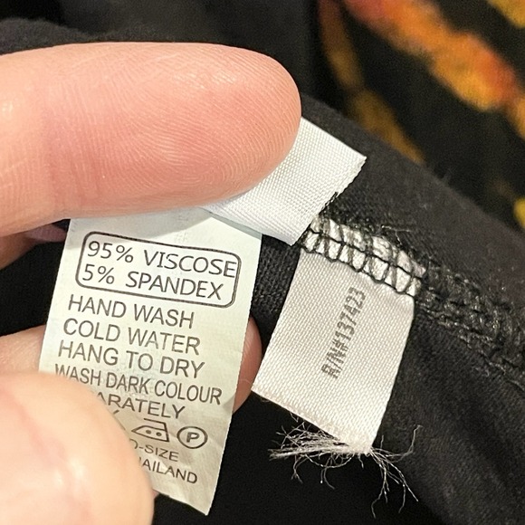 The Collection Royal Tie Dye Tunic Cardigan Open Front Duster Black Rainbow L XL - Picture 8 of 8